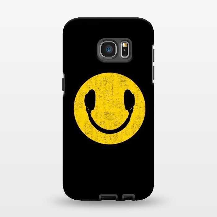 Galaxy S7 EDGE StrongFit Smiley Headphones by Mitxel Gonzalez