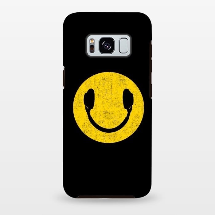 Galaxy S8 plus StrongFit Smiley Headphones by Mitxel Gonzalez