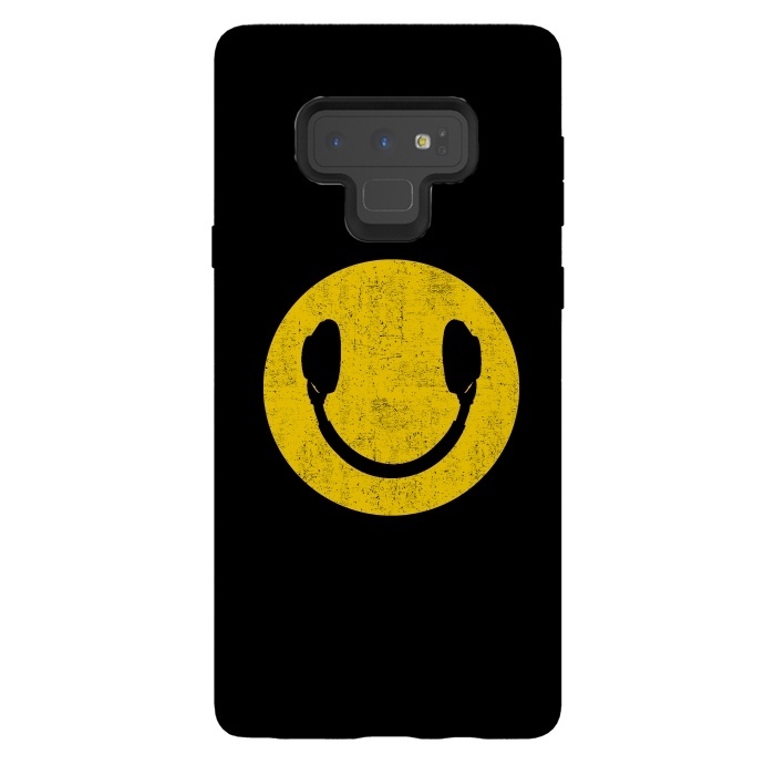 Galaxy Note 9 StrongFit Smiley Headphones by Mitxel Gonzalez
