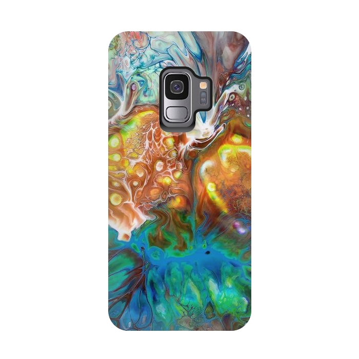 Galaxy S9 StrongFit Abstract Crossfire by Creativeaxle
