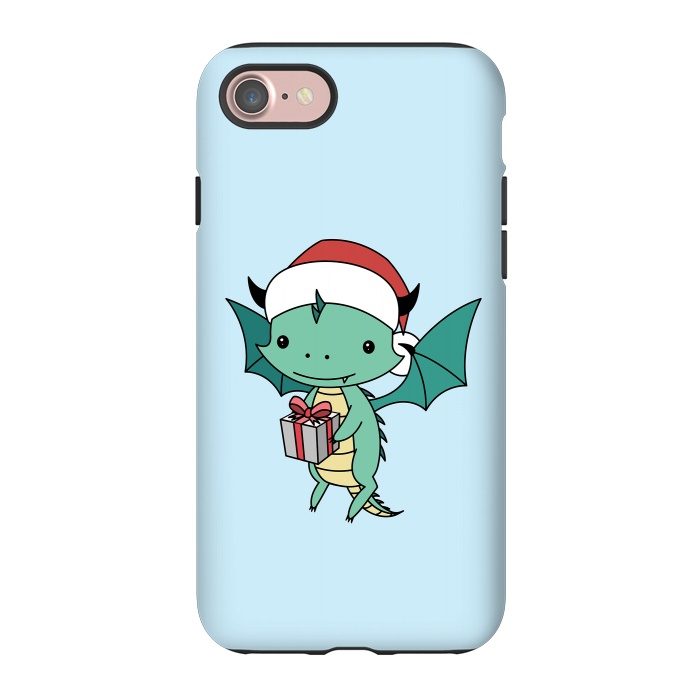 iPhone 7 StrongFit Christmas dragon by Laura Nagel