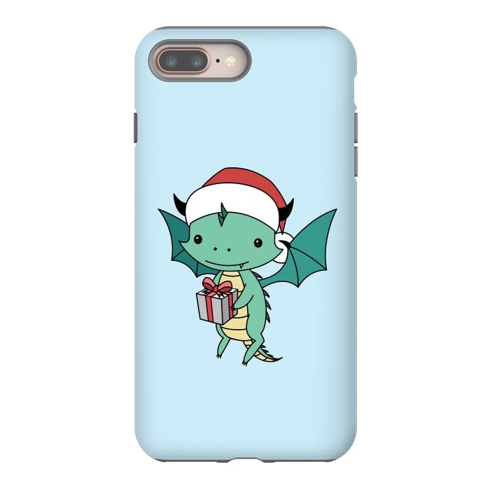 iPhone 7 plus StrongFit Christmas dragon by Laura Nagel