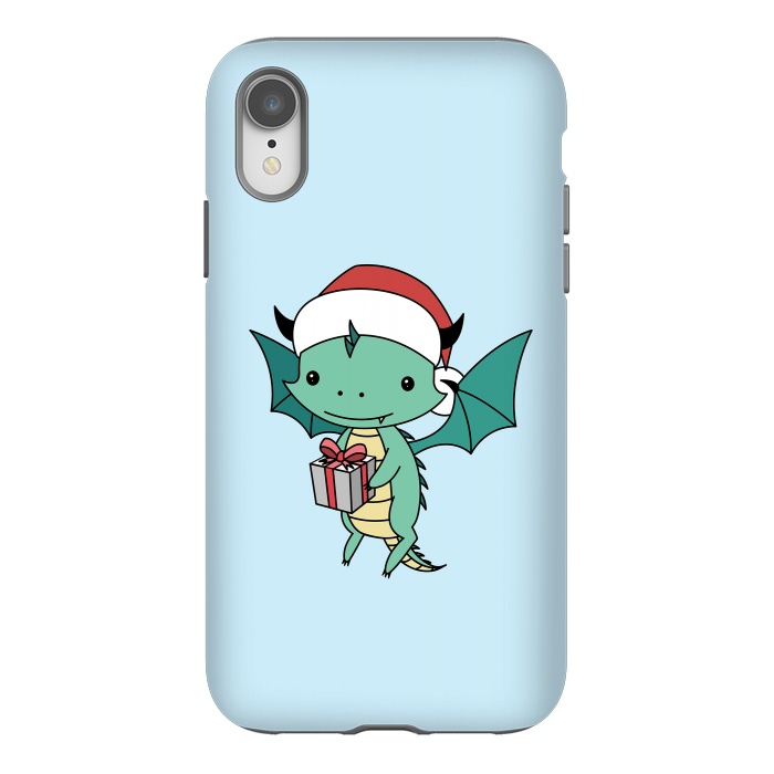 iPhone Xr StrongFit Christmas dragon by Laura Nagel