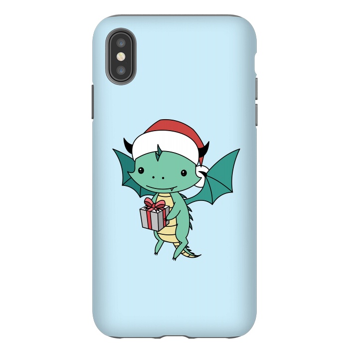 iPhone Xs Max StrongFit Christmas dragon by Laura Nagel