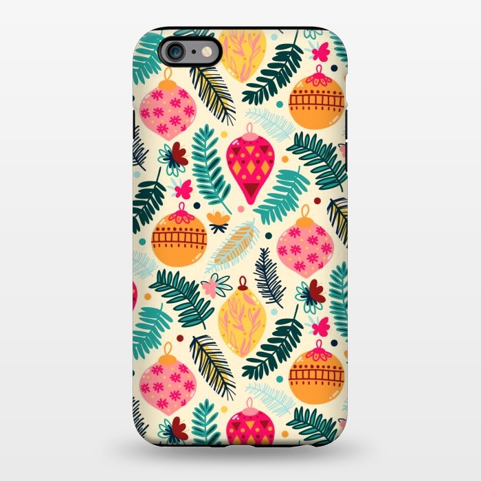 iPhone 6/6s plus StrongFit Colorful Christmas - Cream  by Tigatiga