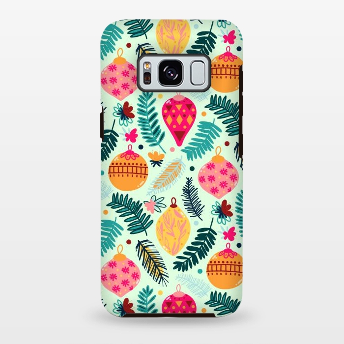 Galaxy S8 plus StrongFit Colorful Christmas - Mint  by Tigatiga
