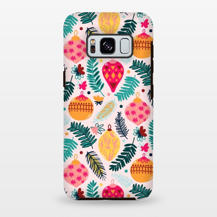 Galaxy S8 plus StrongFit Colorful Christmas - Millennial Pink  by Tigatiga