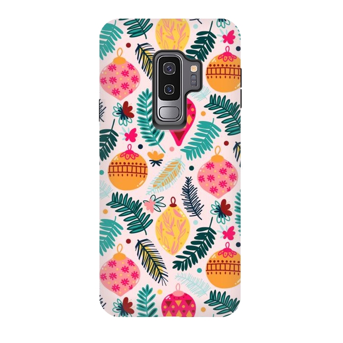 Galaxy S9 plus StrongFit Colorful Christmas - Millennial Pink  by Tigatiga