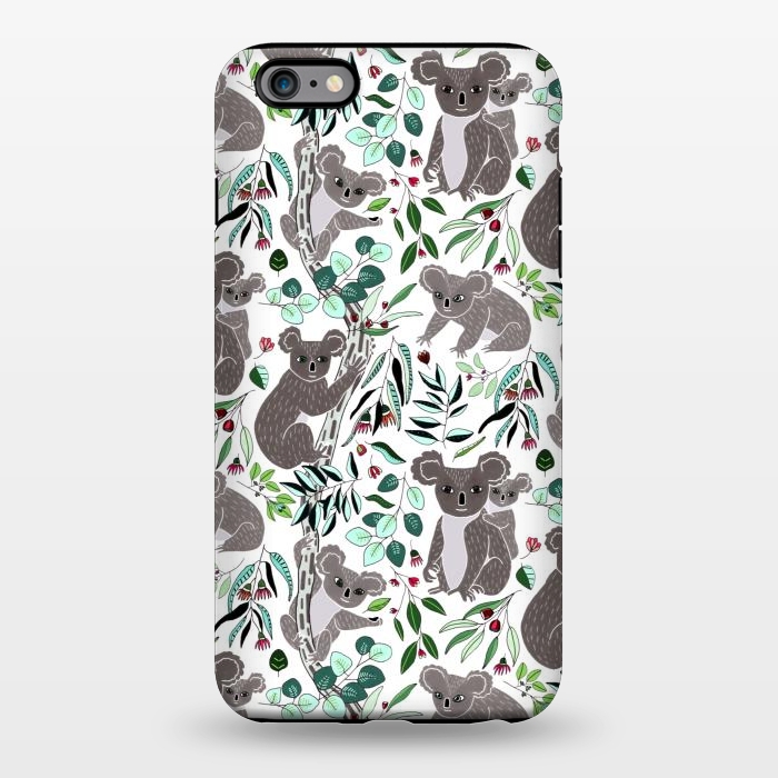 iPhone 6/6s plus StrongFit Green Cute Cuddly Koalas  by Tigatiga