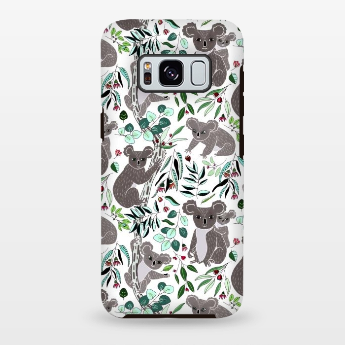 Galaxy S8 plus StrongFit Green Cute Cuddly Koalas  by Tigatiga
