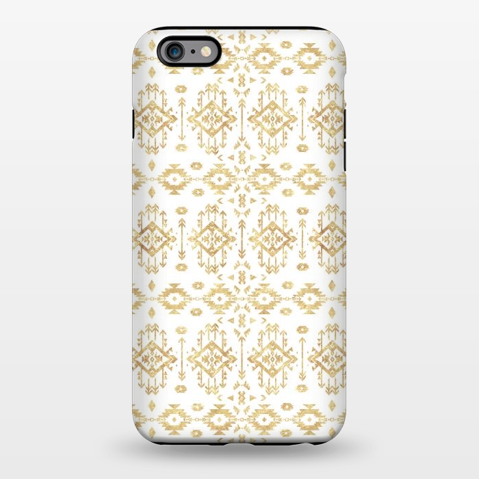 iPhone 6/6s plus StrongFit  Luxury gold geometric tribal Aztec pattern by InovArts