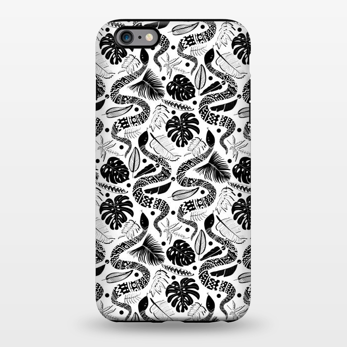 iPhone 6/6s plus StrongFit Tribal Black Mambas - White  by Tigatiga