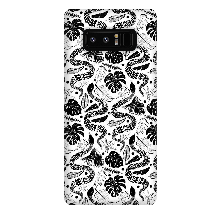 Galaxy Note 8 StrongFit Tribal Black Mambas - White  by Tigatiga