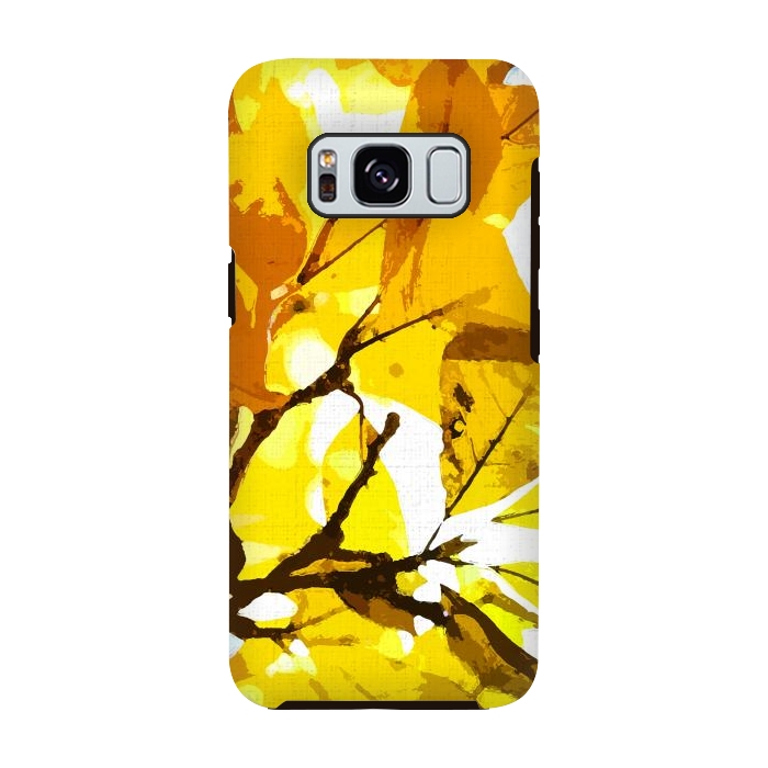 Galaxy S8 StrongFit Autumn colors, leaves #oil #on #canvas by Bledi