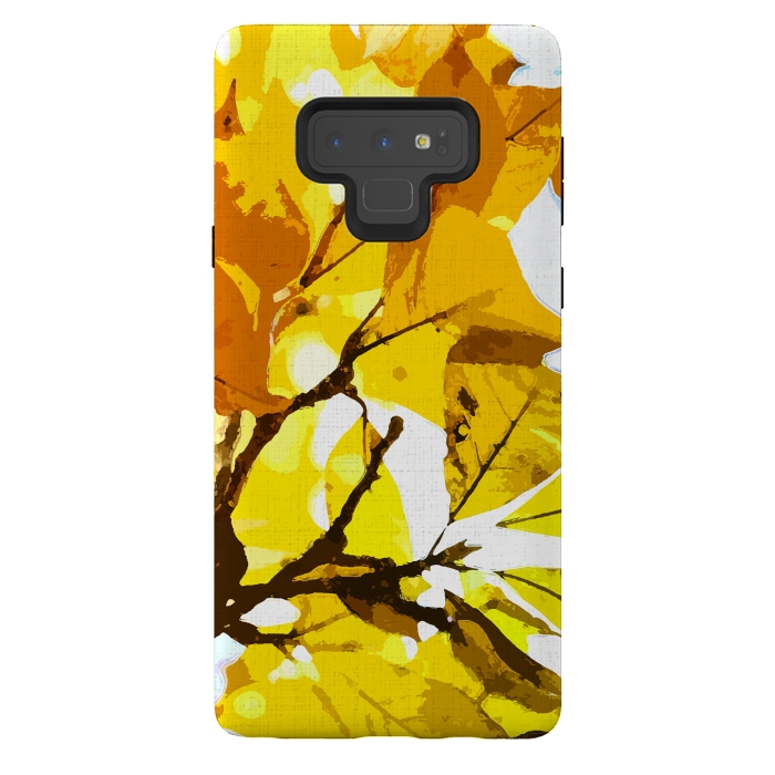 Galaxy Note 9 StrongFit Autumn colors, leaves #oil #on #canvas by Bledi