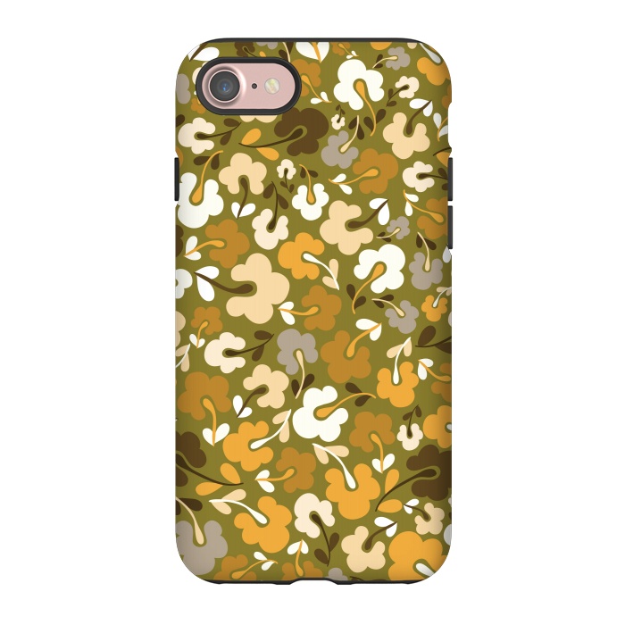 iPhone 7 StrongFit Ditsy Flowers in Green by Paula Ohreen