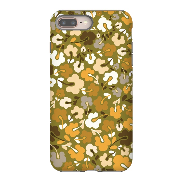 iPhone 7 plus StrongFit Ditsy Flowers in Green by Paula Ohreen