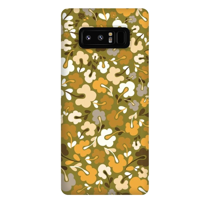 Galaxy Note 8 StrongFit Ditsy Flowers in Green by Paula Ohreen