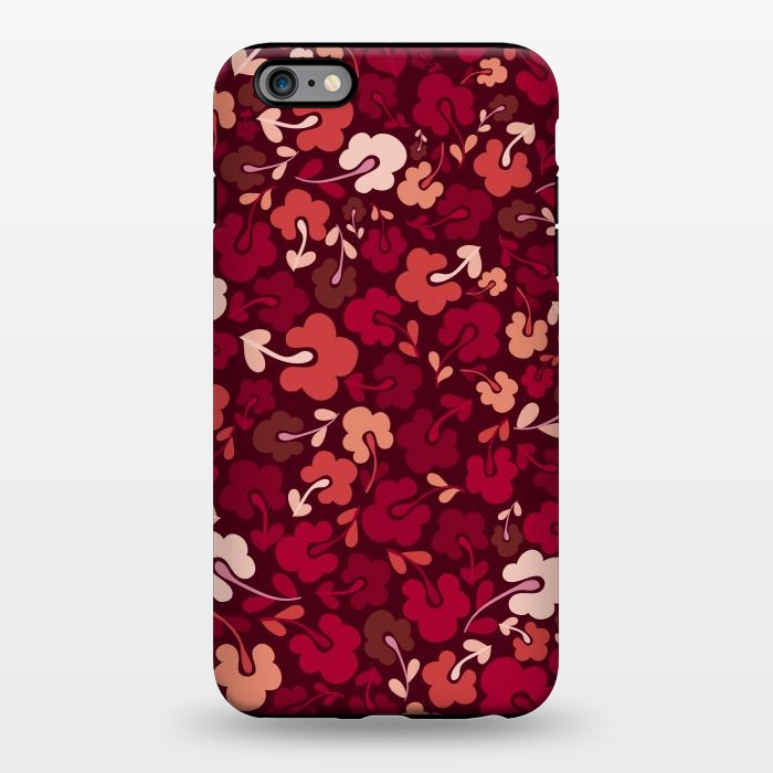 iPhone 6/6s plus StrongFit Ditsy Flowers in Pink and Red by Paula Ohreen