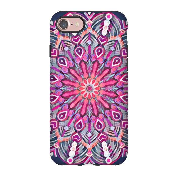 iPhone 7 StrongFit Magenta Party Boho Mandala  by Micklyn Le Feuvre