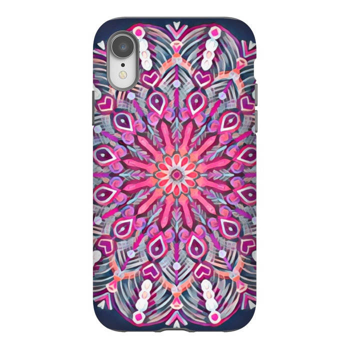 iPhone Xr StrongFit Magenta Party Boho Mandala  by Micklyn Le Feuvre