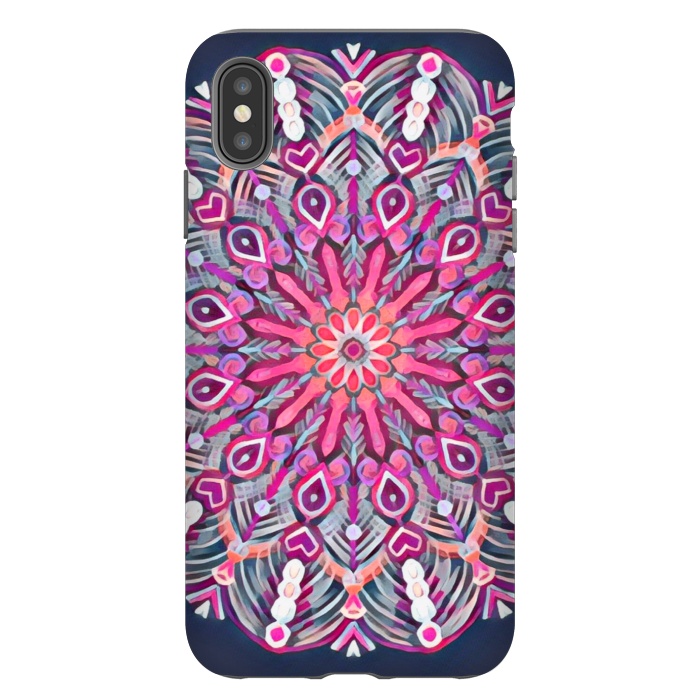 iPhone Xs Max StrongFit Magenta Party Boho Mandala  by Micklyn Le Feuvre