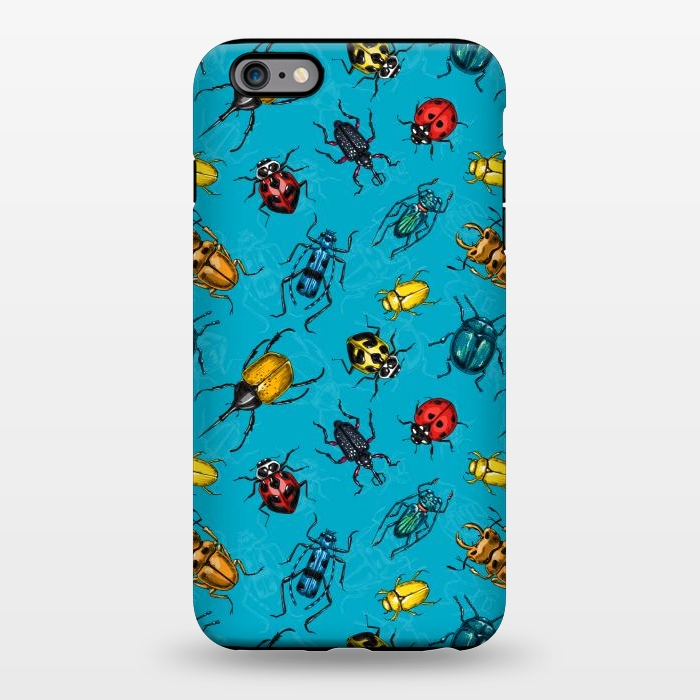 iPhone 6/6s plus StrongFit Beetles, hand drawn pattern by Katerina Kirilova