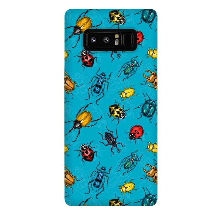 Galaxy Note 8 StrongFit Beetles, hand drawn pattern by Katerina Kirilova