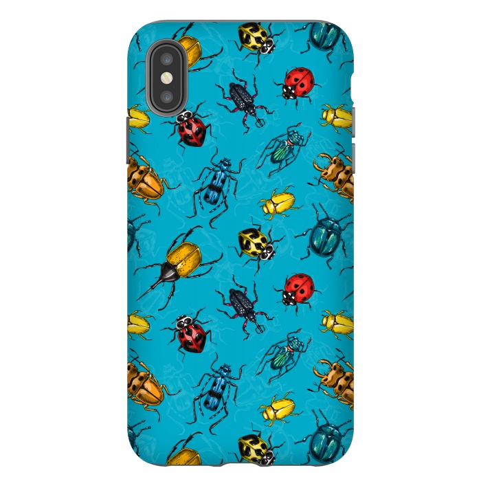 iPhone Xs Max StrongFit Beetles, hand drawn pattern by Katerina Kirilova