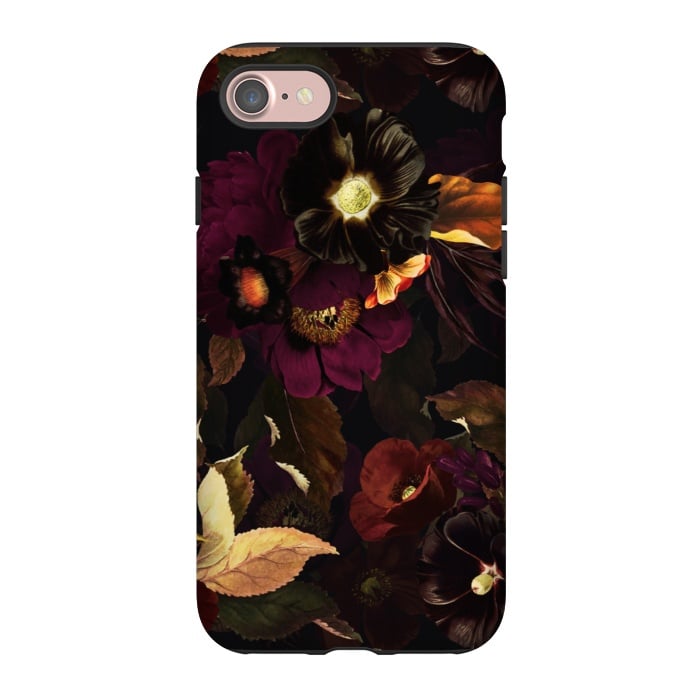 iPhone 7 StrongFit Dark floral night by  Utart