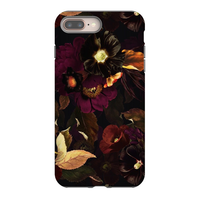 iPhone 7 plus StrongFit Dark floral night by  Utart