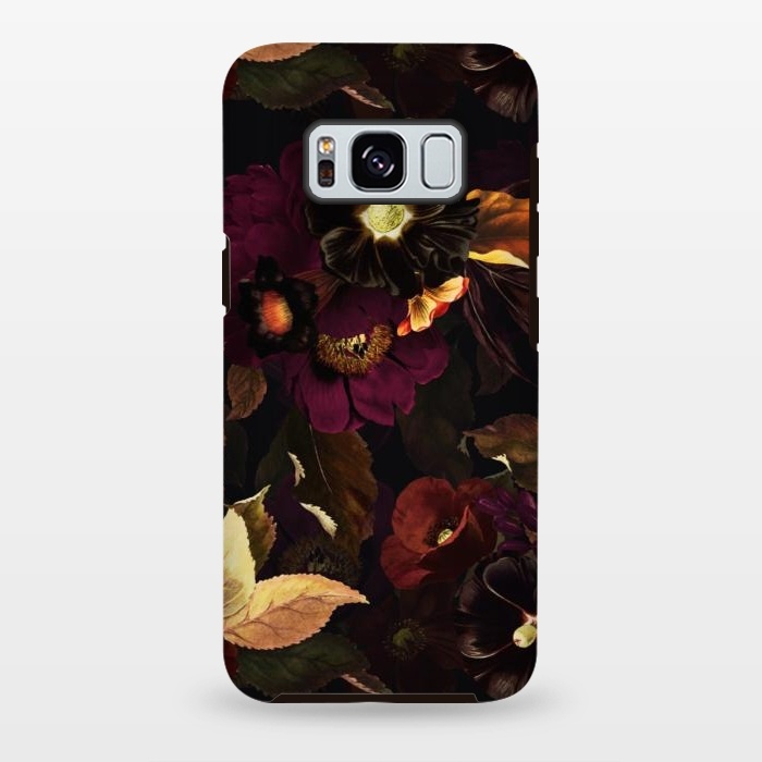 Galaxy S8 plus StrongFit Dark floral night by  Utart