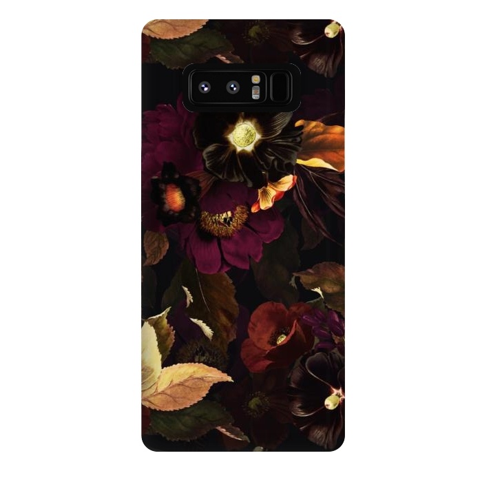 Galaxy Note 8 StrongFit Dark floral night by  Utart