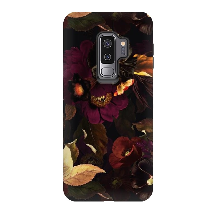 Galaxy S9 plus StrongFit Dark floral night by  Utart