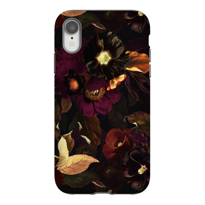 iPhone Xr StrongFit Dark floral night by  Utart