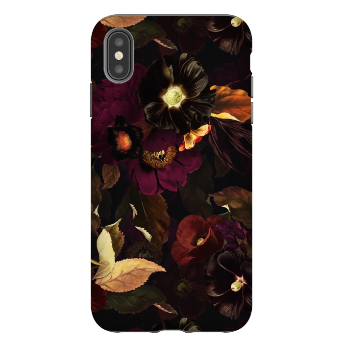 iPhone Xs Max StrongFit Dark floral night by  Utart