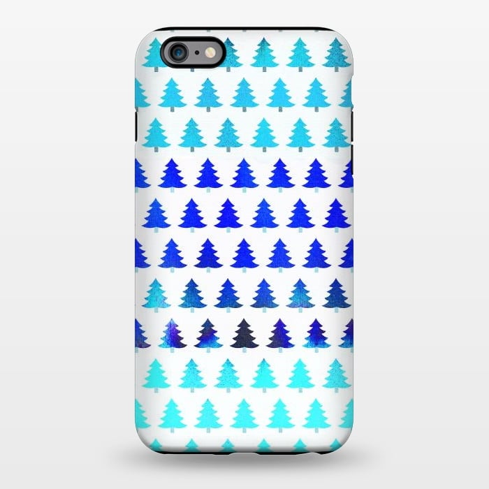 iPhone 6/6s plus StrongFit Blue pine trees pattern - Christmas sweater by Oana 