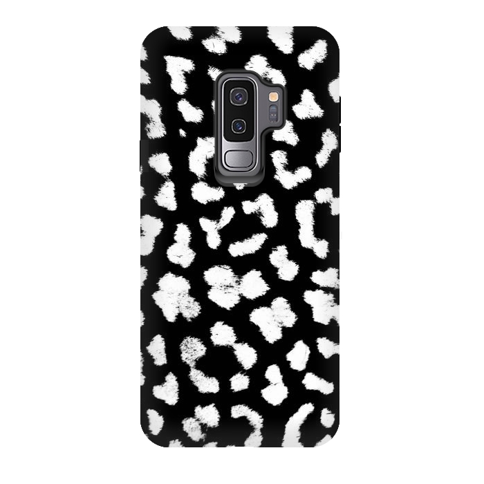 Galaxy S9 plus StrongFit Smudged leopard print spots by Oana 