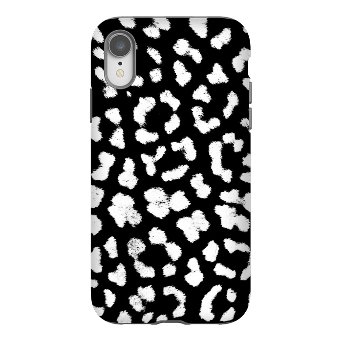 iPhone Xr StrongFit Smudged leopard print spots by Oana 