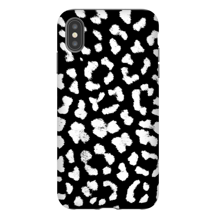 iPhone Xs Max StrongFit Smudged leopard print spots by Oana 