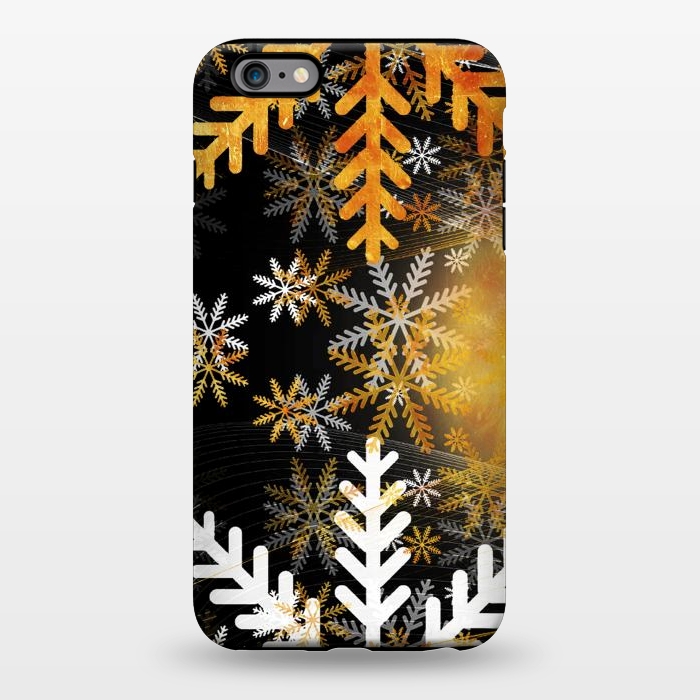 iPhone 6/6s plus StrongFit Golden white snowflakes - Christmas by Oana 