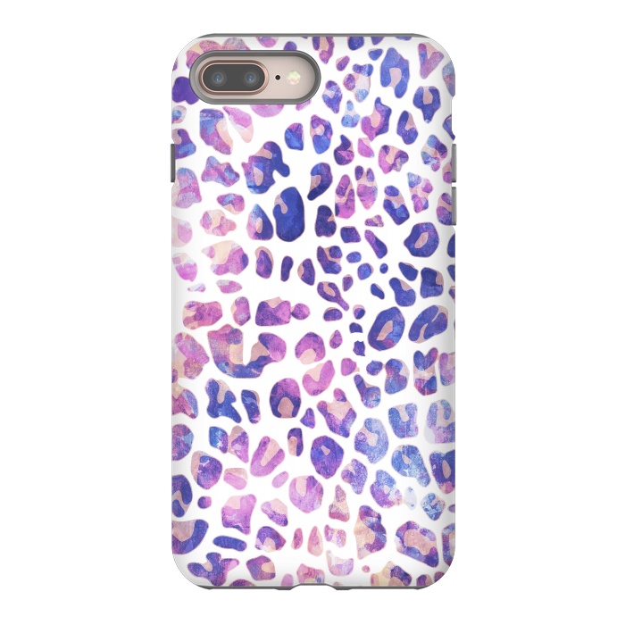 iPhone 7 plus StrongFit Purple pink painted leopard print by Oana 
