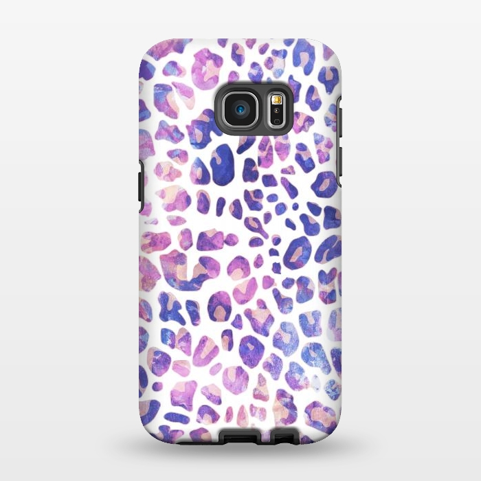 Galaxy S7 EDGE StrongFit Purple pink painted leopard print by Oana 