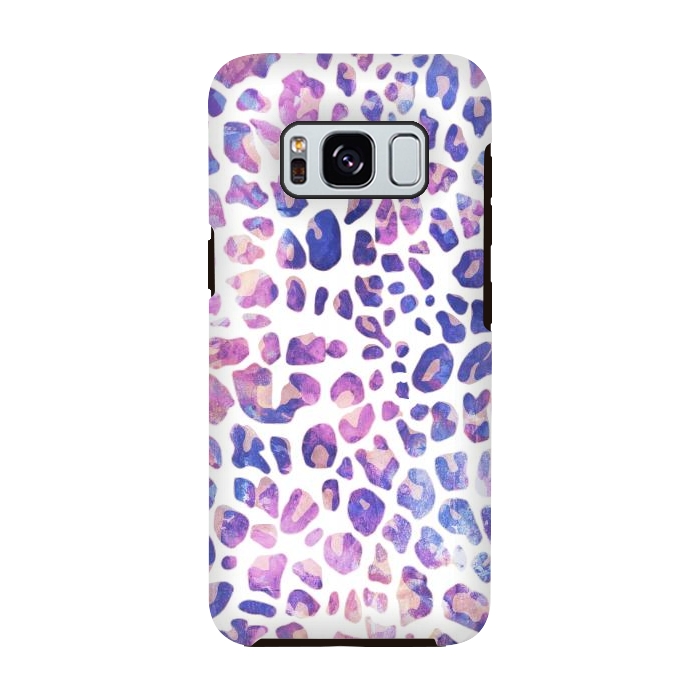 Galaxy S8 StrongFit Purple pink painted leopard print by Oana 