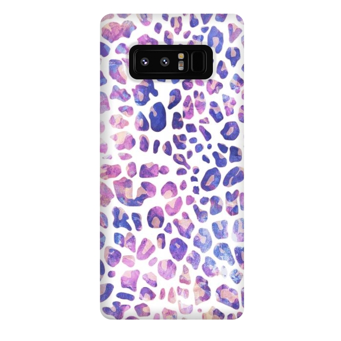 Galaxy Note 8 StrongFit Purple pink painted leopard print by Oana 