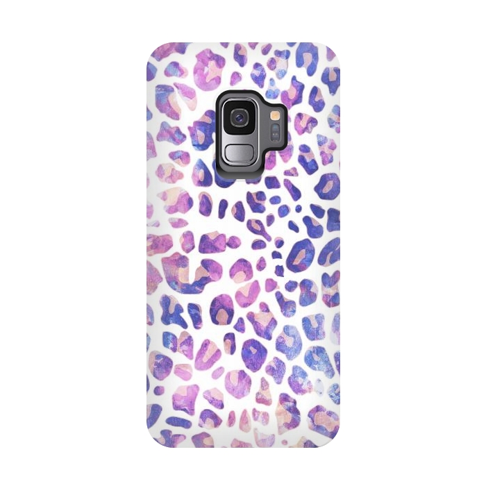 Galaxy S9 StrongFit Purple pink painted leopard print by Oana 