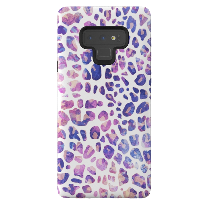 Galaxy Note 9 StrongFit Purple pink painted leopard print by Oana 