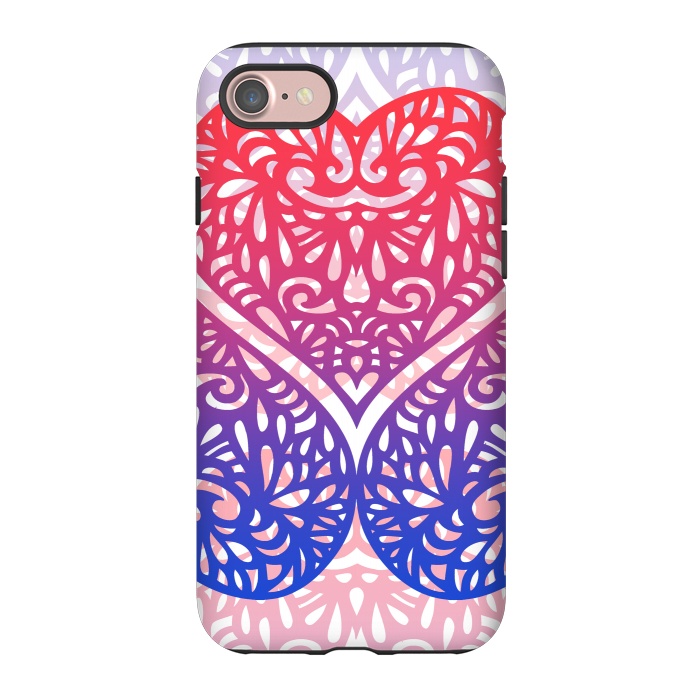 iPhone 7 StrongFit Gradient lace hearts by Oana 