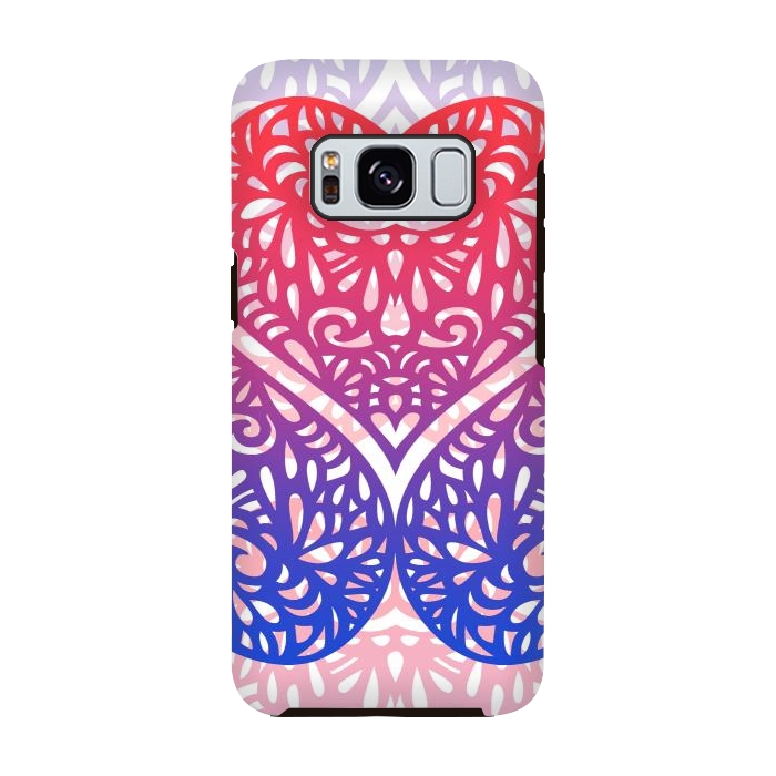 Galaxy S8 StrongFit Gradient lace hearts by Oana 