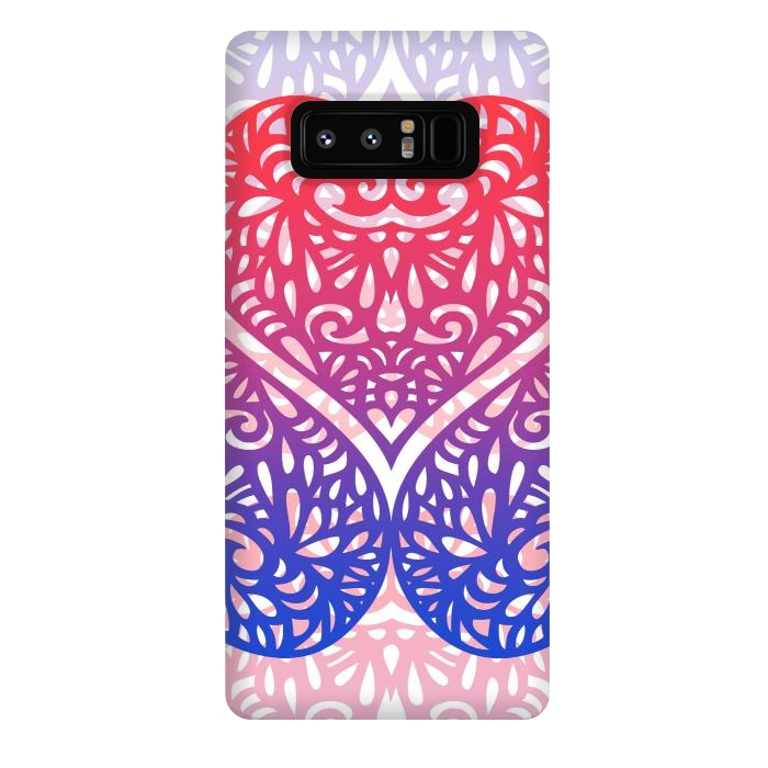 Galaxy Note 8 StrongFit Gradient lace hearts by Oana 